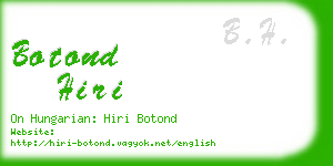 botond hiri business card